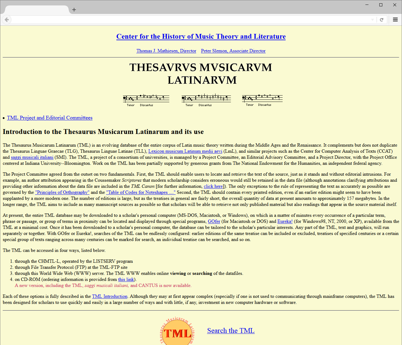 The TML classic website